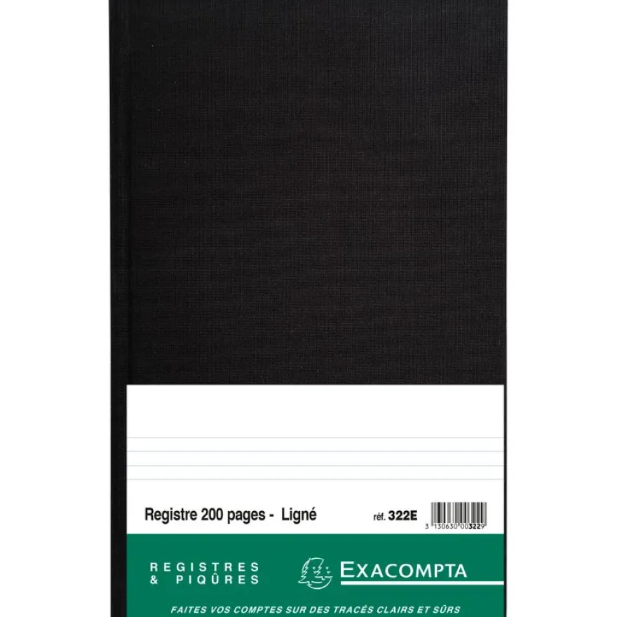 Exacompta - Registre ligné folioté - 36 x 22,5 cm - 200 pages