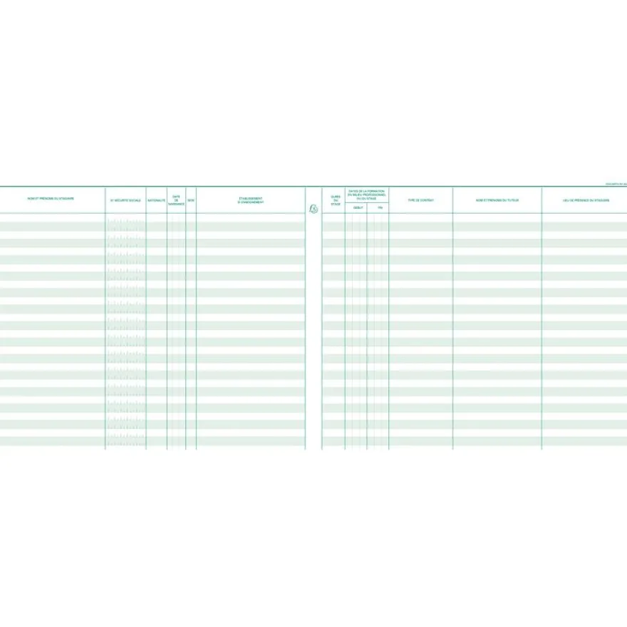 Exacompta - Registre unique du personnel - 27 x 32 cm - 100 pages
