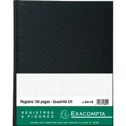 Exacompta - Registre 5x5 folioté - 32 x 25 cm - 100 pages