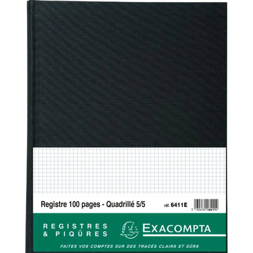 Exacompta - Registre 5x5 folioté - 32 x 25 cm - 100 pages