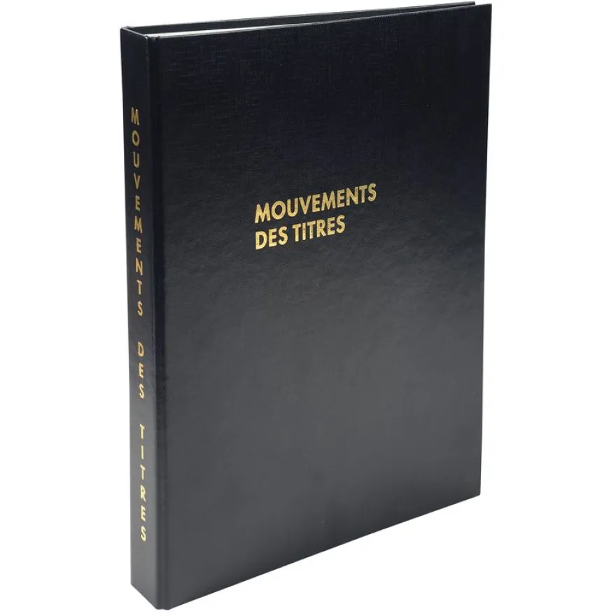 Exacompta - Reliure registre Mouvement de titres - 32 x 24 cm - 4 anneaux avec recharge de 100 feuillets