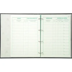 Exacompta - Reliure registre Mouvement de titres - 32 x 24 cm - 4 anneaux avec recharge de 100 feuillets