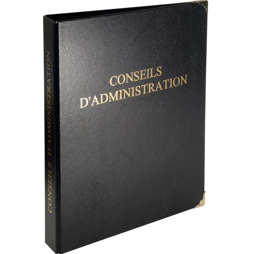Exacompta - Reliure registre Conseils d'administration - 32 x 26 cm - 4 anneaux avec recharge 100 feuillets