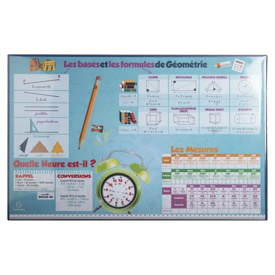 Exacompta - Sous-main Maths - 57,5 x 37,5 cm