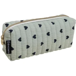 Exacompta - Trousse rectangle Coeurs coton couleurs assorties