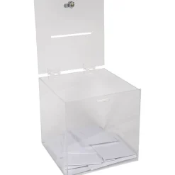 Exacompta - Urne transparente avec couvercle et clé - 25 cm