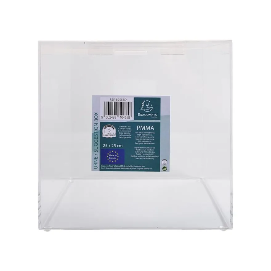 Exacompta - Urne transparente avec couvercle - 21 cm