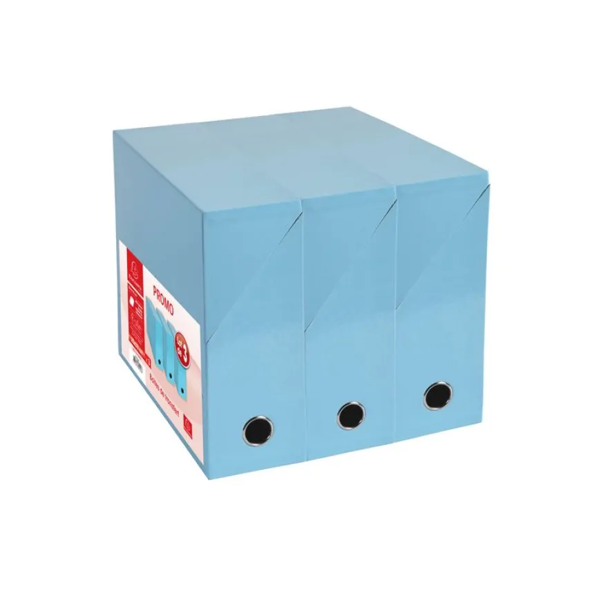 Exacompta Aquarel - 3 boîtes de transfert - dos 90 mm - disponible dans différentes couleurs