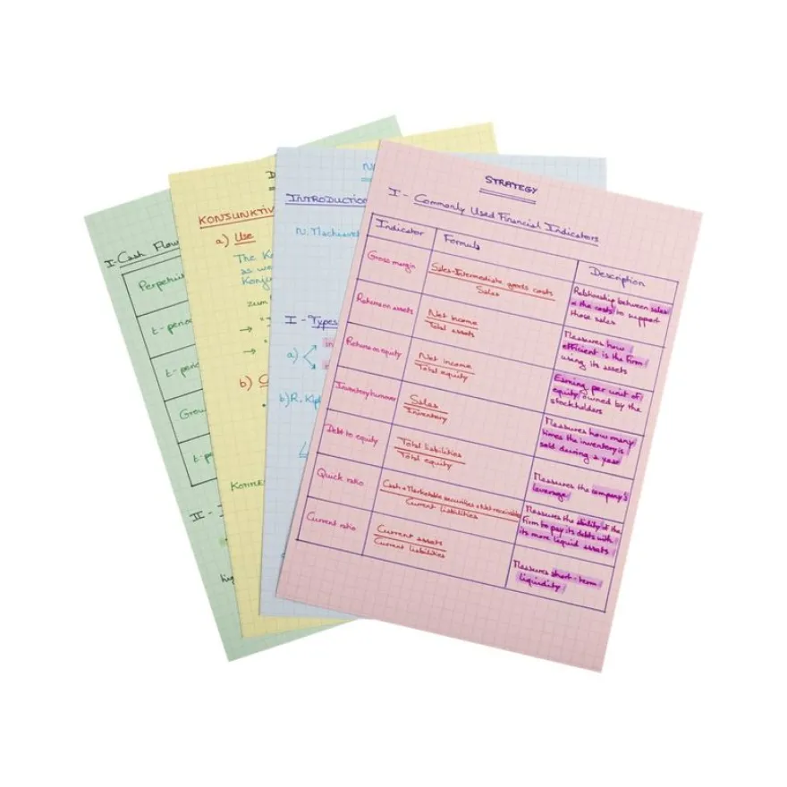 Exacompta Aquarel - Chemise à rabats + 25 fiches bristol A5 (4 couleurs assorties)