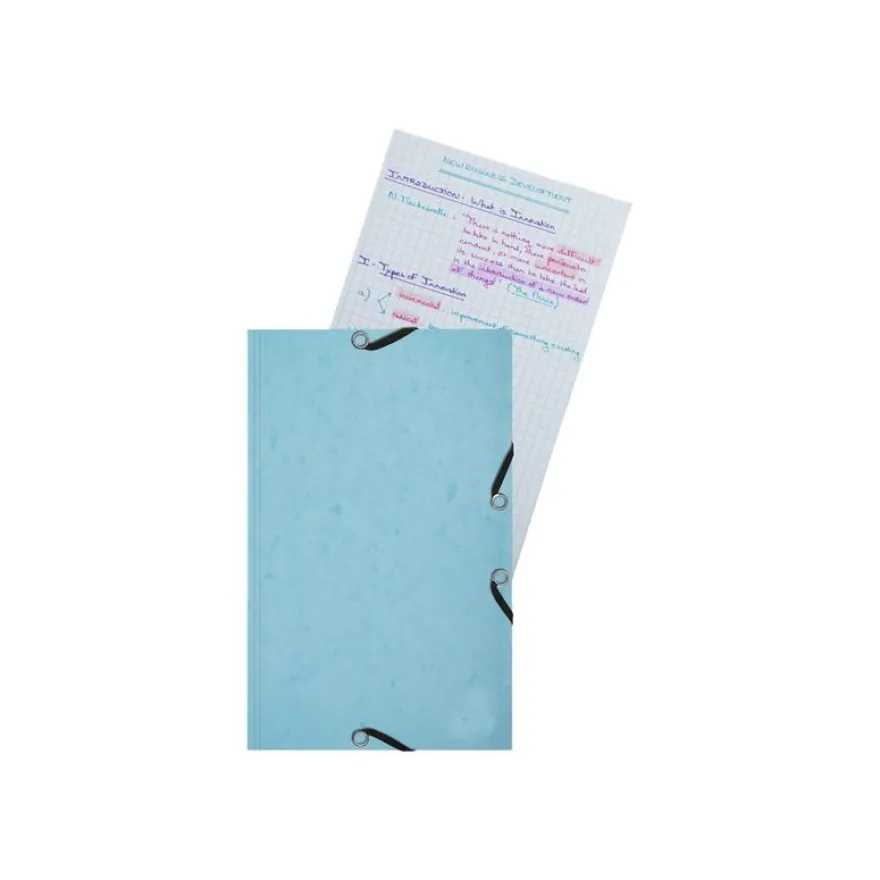 Exacompta Aquarel - Chemise à rabats + 25 fiches bristol 12,5x20 cm (4 couleurs assorties)