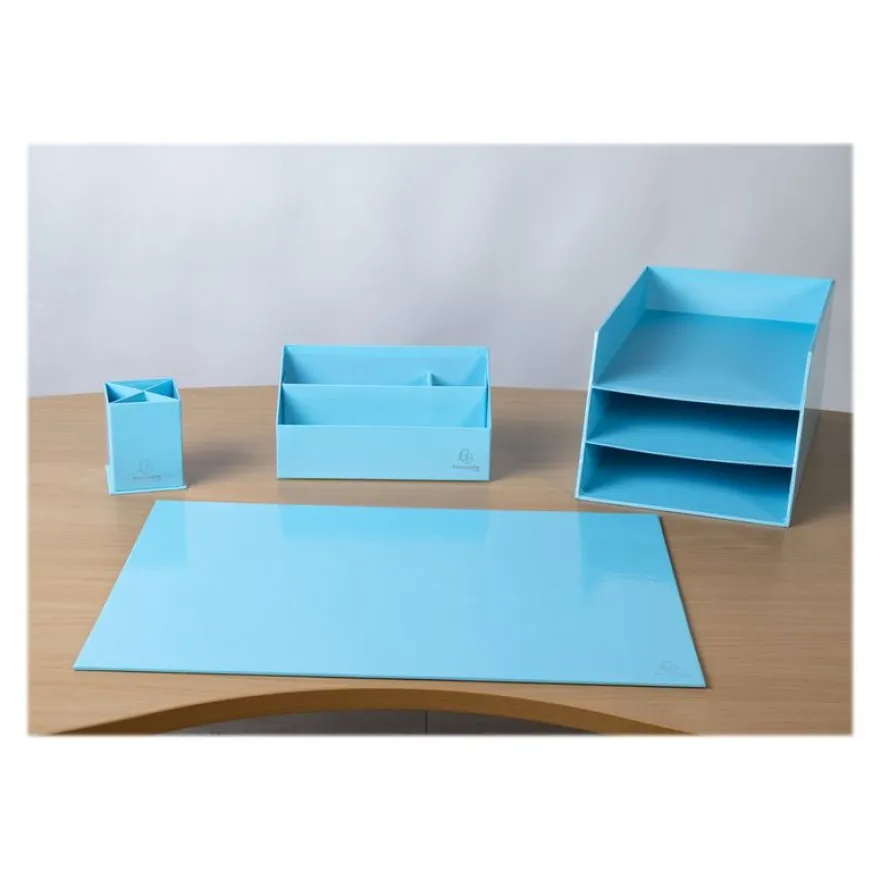 Exacompta Aquarel - Sous-main en carton - bleu pastel
