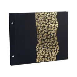 Exacompta Aramy - Album photos 37 x 29 cm - 40 pages - noir/or