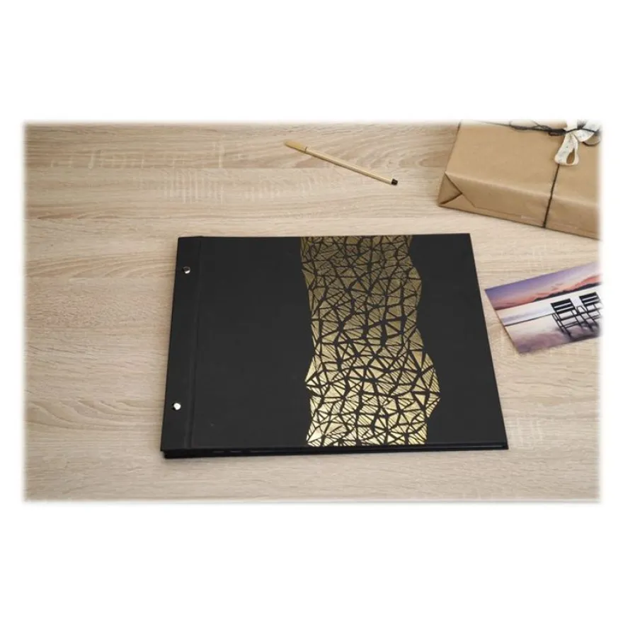 Exacompta Aramy - Album photos 37 x 29 cm - 40 pages - noir/or