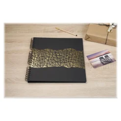 Exacompta Aramy - Album photos 32 x 32 cm - 60 pages - noir/or