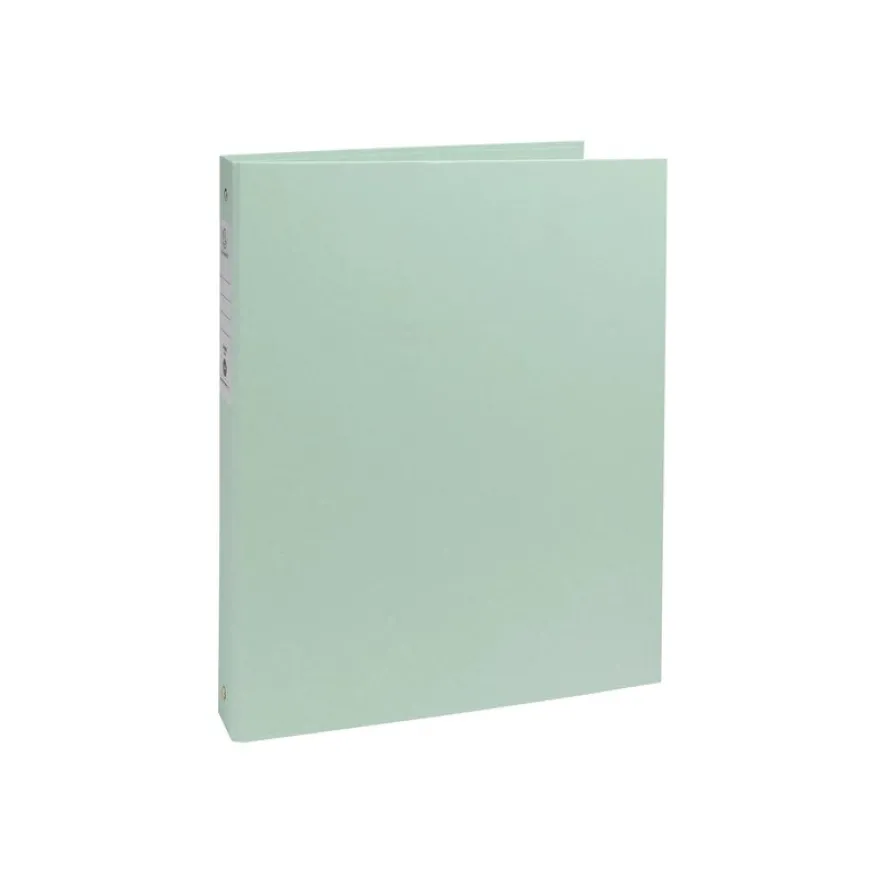 Exacompta AutentiK - Classeur à anneaux - largeur de dos : 40 mm - pour A4 (210 x 297 mm) - capacité : 275 feuilles - bleu gris, rose bonbon, vert sauge