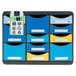 Exacompta Beeblue - Module de classement 11 tiroirs - couleurs assorties