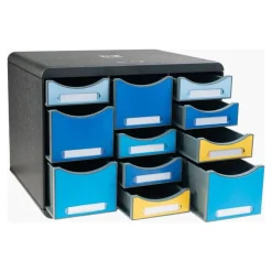 Exacompta Beeblue - Module de classement 11 tiroirs - couleurs assorties