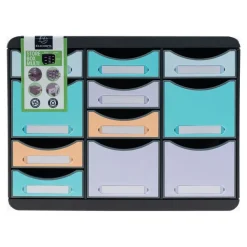 Exacompta Beeblue - Module de classement 11 tiroirs - couleurs assorties