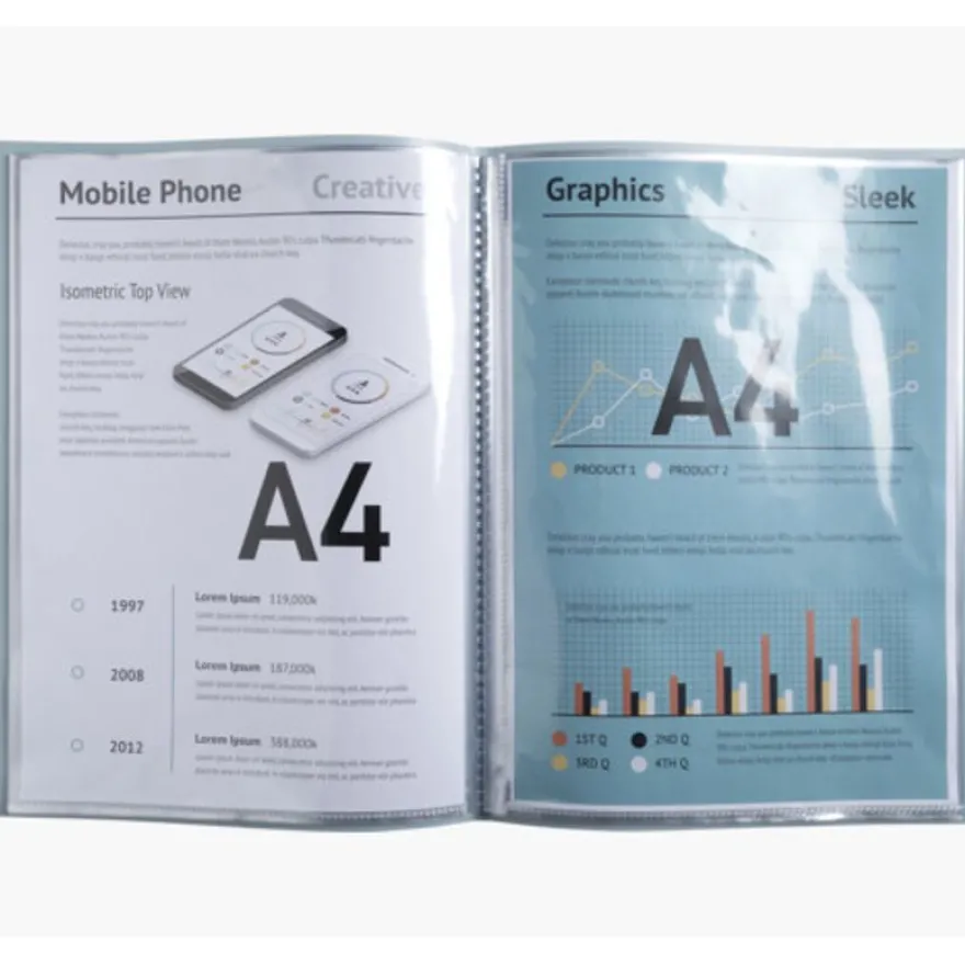 Exacompta BeeBlue - Porte vues - 40 vues - A4 - disponible dans différentes couleurs