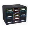 Exacompta Black Office - Module de classement 11 tiroirs - noir/arlequin