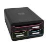 Exacompta Black Office - Module de classement 3 tiroirs - noir/arlequin