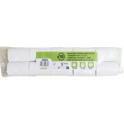 Exacompta Bobine Tickets Carte Bancaire 57x37 mm – 18 m – 1 pli – Thermique 55 g/m² – Sans Phénol – Blanc