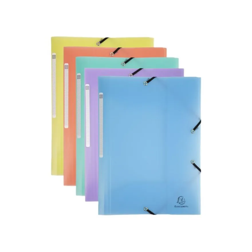 Exacompta Chromaline - Chemise polypro à 3 rabats - A4 - pour 200 feuilles - disponible dans différentes couleurs pastels
