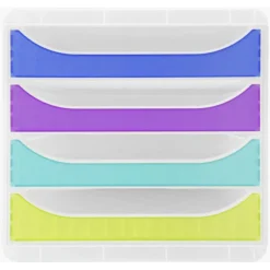 Exacompta Chromaline BigBox - Module de classement 4 tiroirs - arlequin