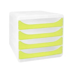 Exacompta Chromaline BigBox - Module de classement 4 tiroirs - vert transparent