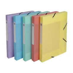 Exacompta Chromaline Pastel - Boîte de classement plastique (livrée à plat) - dos 25 mm - disponible dans différentes couleurs pastels