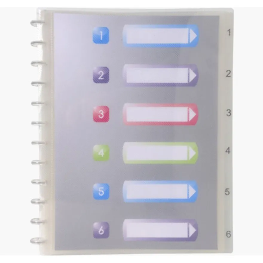Exacompta Crystal - Protège document amovible à anneaux - 60 vues - A4