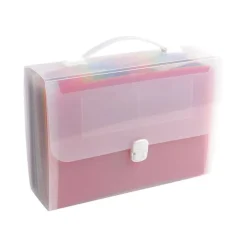 Exacompta Crystal - Valisette trieur à soufflet 24 comp - A4 - capacité : 800 feuilles - à onglets