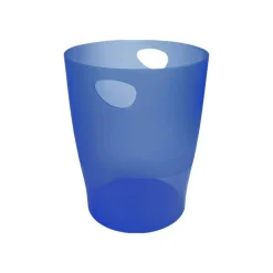Exacompta Ecobin - Corbeille à papier 15L - bleu royal translucide