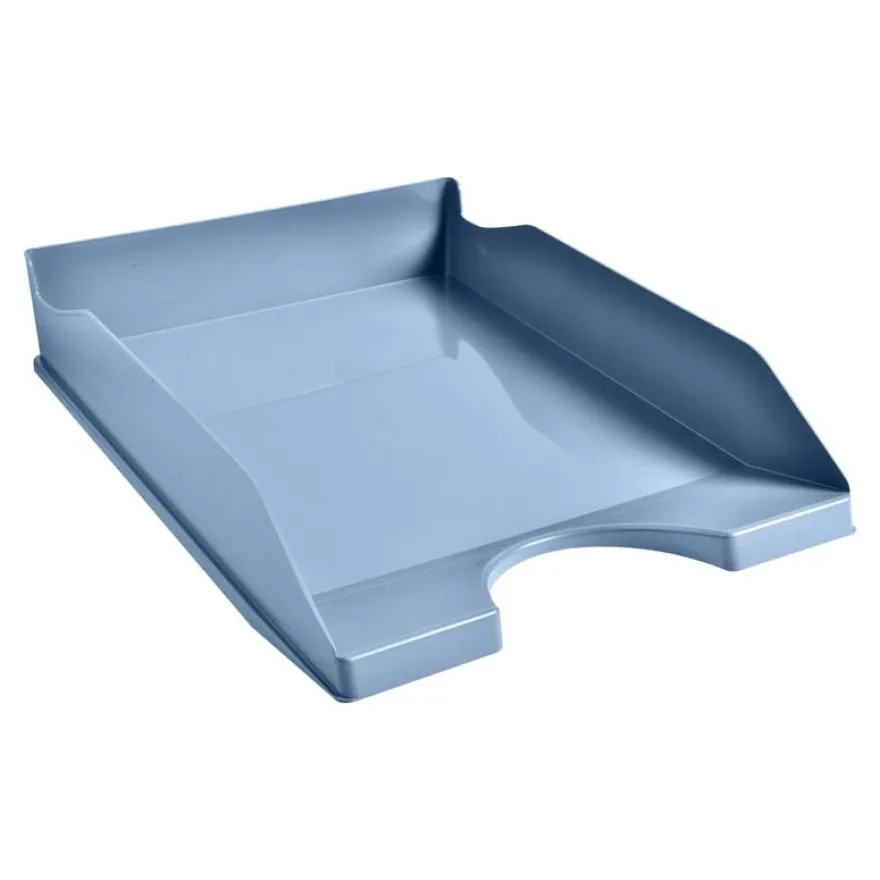 Exacompta Ecotray - Corbeille à courrier BeeBlue - pour format A4+ - bleu clair