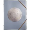 Exacompta Ellipse - Trieurs 6 compartiments à 3 rabats - A4 - Pour 180 feuilles - Timbre en or rose - gris, vert céladon, vieux rose