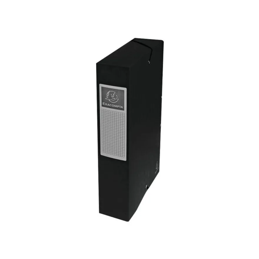 Exacompta Exabox - Boîte de classement en carte lustrée - dos 60 mm - noir