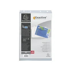 Exacompta Exactive - 20 Pochettes perforées - A4 paysage - cristal