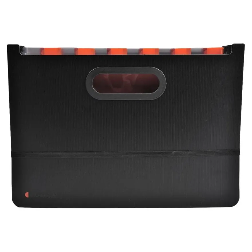 Exacompta Exactive - Classeur ménager (valisette trieur) 24 onglets - noir