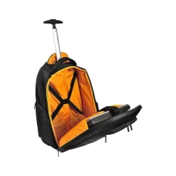 Exacompta Exactive - Sac à dos à roulettes pour ordinateur portable 15,6" - noir, orange