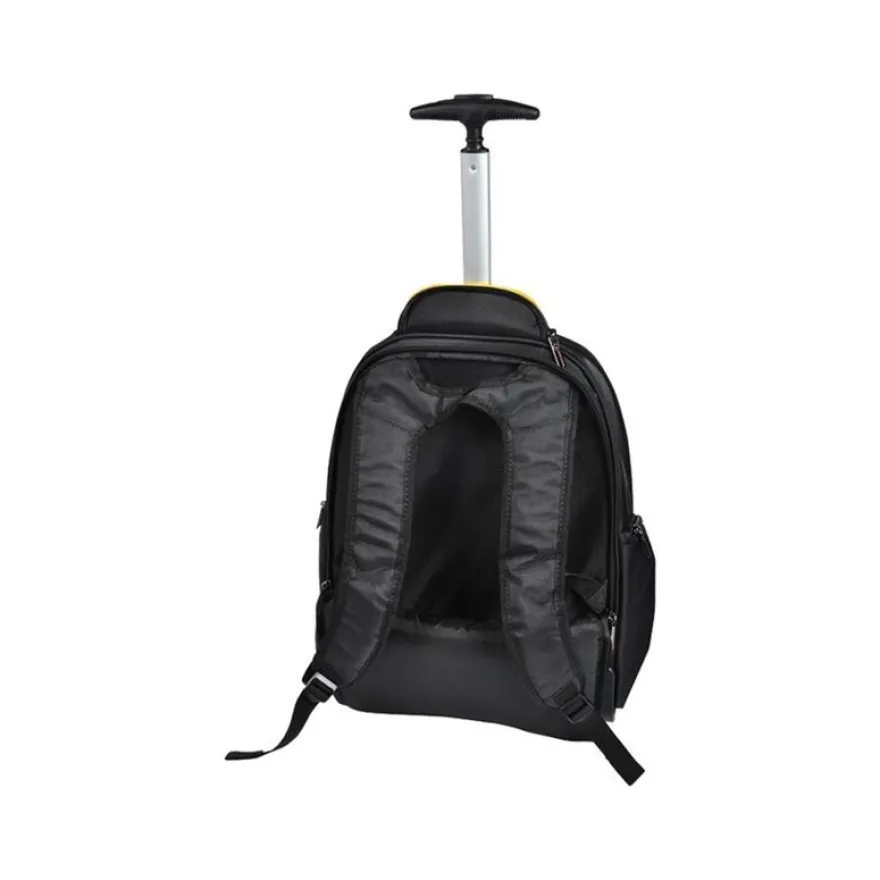 Exacompta Exactive - Sac à dos à roulettes pour ordinateur portable 15,6" - noir, orange