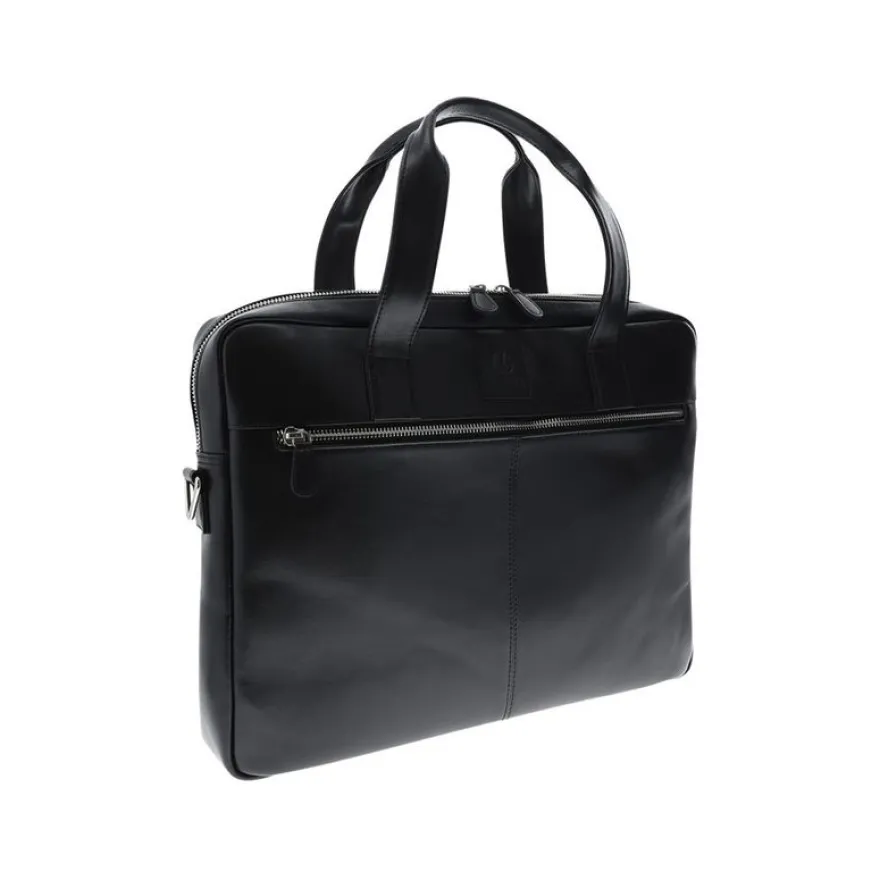 Exacompta Exactive - Sacoche pour ordinateur portable 15,6" - cuir noir