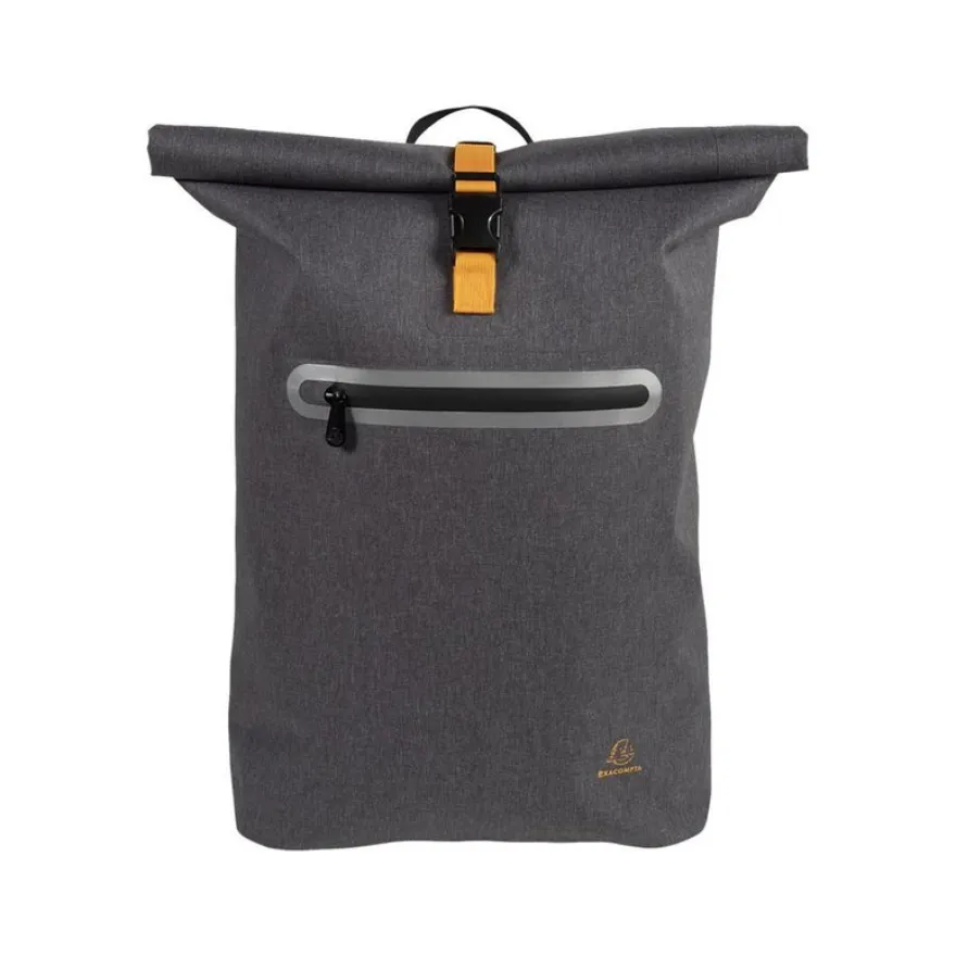 Exacompta Exactive Young - Sac à dos imperméable pour ordinateur portable 15" - gris orage