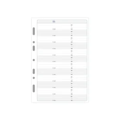Exacompta Exatime 21 - Recharge pour organiseur - carnet d'adresses/téléphones - 14,2 x 21 cm