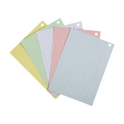 Exacompta Flashcars - 50 Bristols pour révisions sous anneau - 10,5 x 14,8 cm - ligné - couleurs assorties