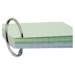 Exacompta Flashcars - 50 Bristols pour révisions sous anneau - 10,5 x 14,8 cm - ligné - couleurs assorties