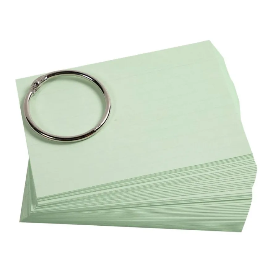 Exacompta Flashcars - 50 Bristols pour révisions sous anneau - A7 - ligné - couleurs assorties