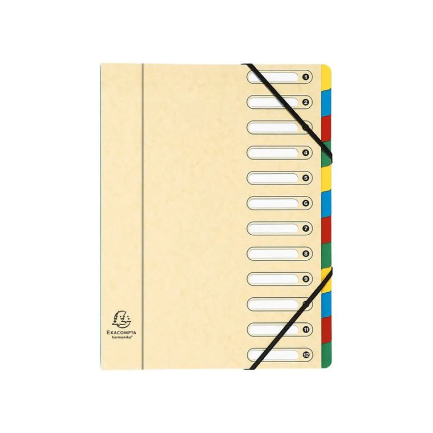 Exacompta Harmonika - Trieur à fenêtres 12 positions - disponible dans différentes couleurs
