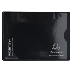 Exacompta Hidentity - Etui de protection de carte d'identité - PVC - noir