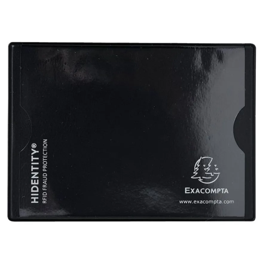 Exacompta Hidentity - Etui de protection de carte d'identité - PVC - noir
