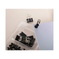 Exacompta Iderama - Kit de 58 attaches (pince-notes, trombones et punaises) - noir